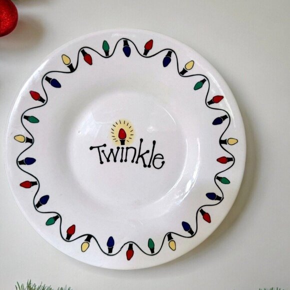 Twinkle Landis International Christmas Holiday String Lights Plate 8.5" Vintage - Picture 4 of 4